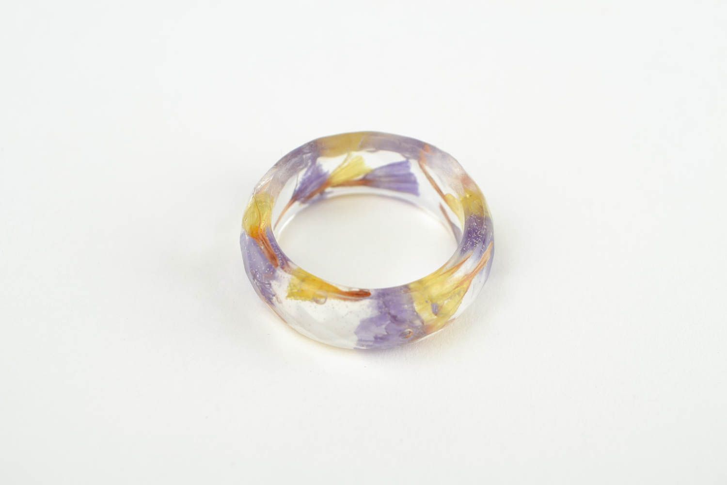 Handmade ring designer ring unusual accessory gift for women epoxy jewelry photo 3
