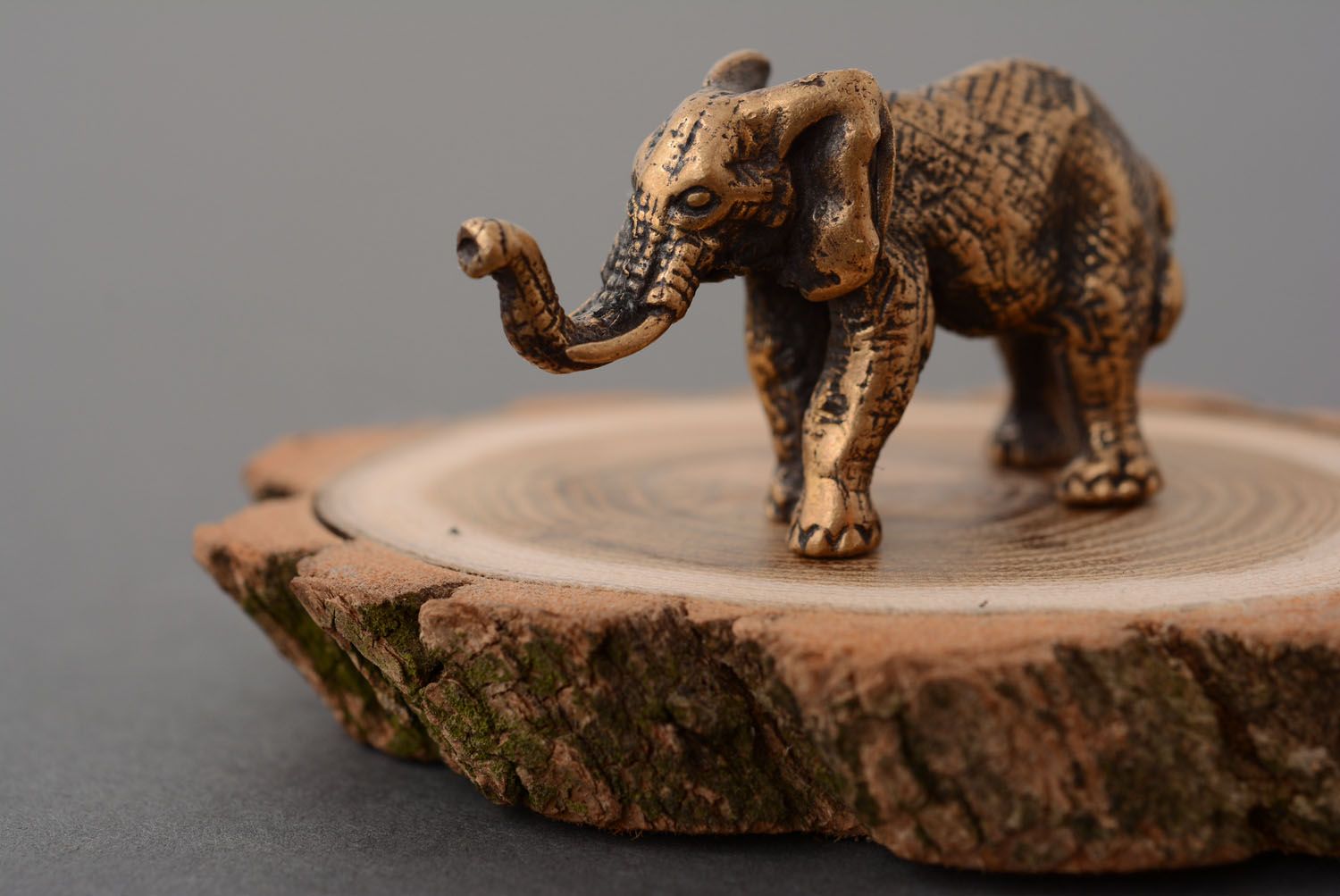 Miniature bronze statuette Elephant photo 4