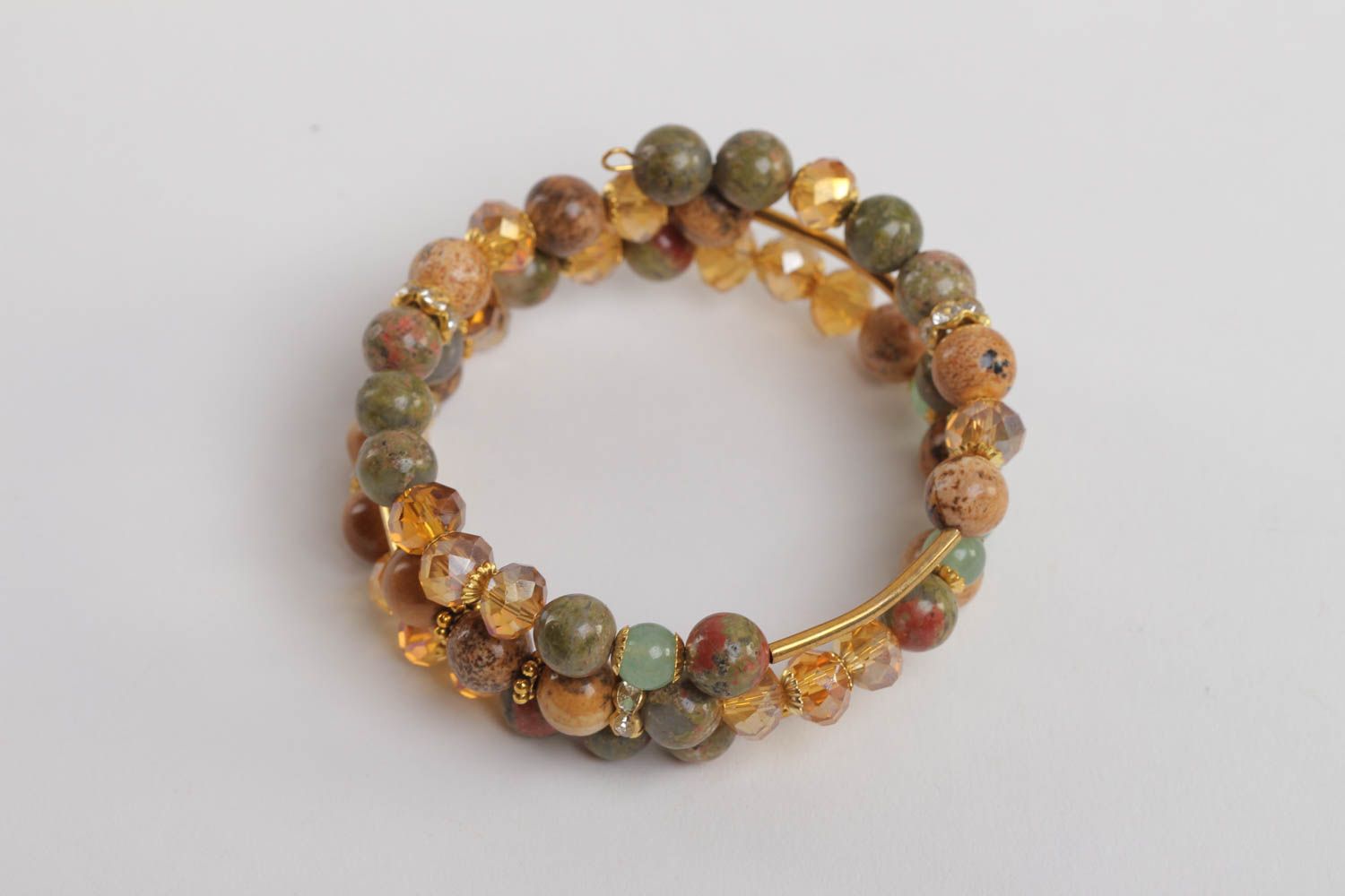 Stylish handmade gemstone bead bracelet artisan jewelry designs gifts for her photo 2