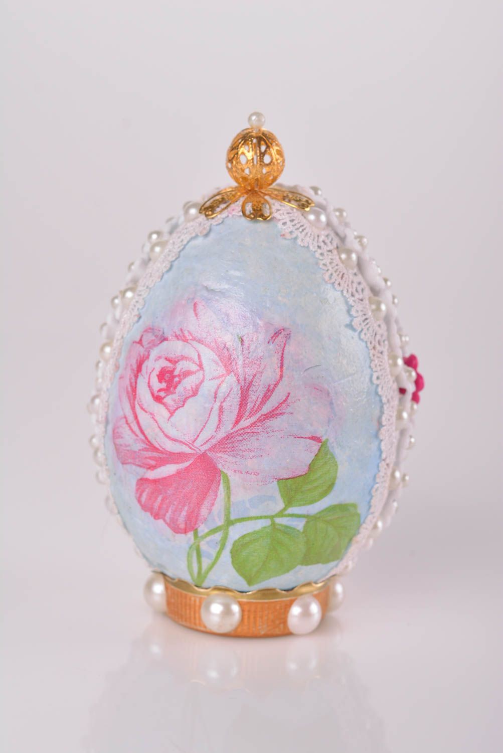 Huevo de Pascua hecho a mano regalo original decoración para fiestas estilosa foto 1
