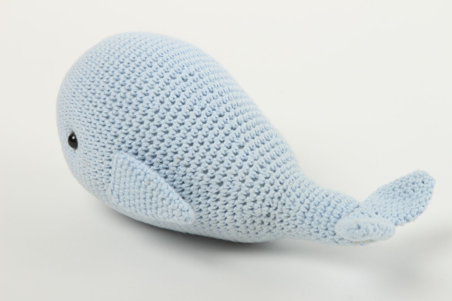 Handmade soft toy whale baby toy decorative crocheted toy toy for kids  photo 4