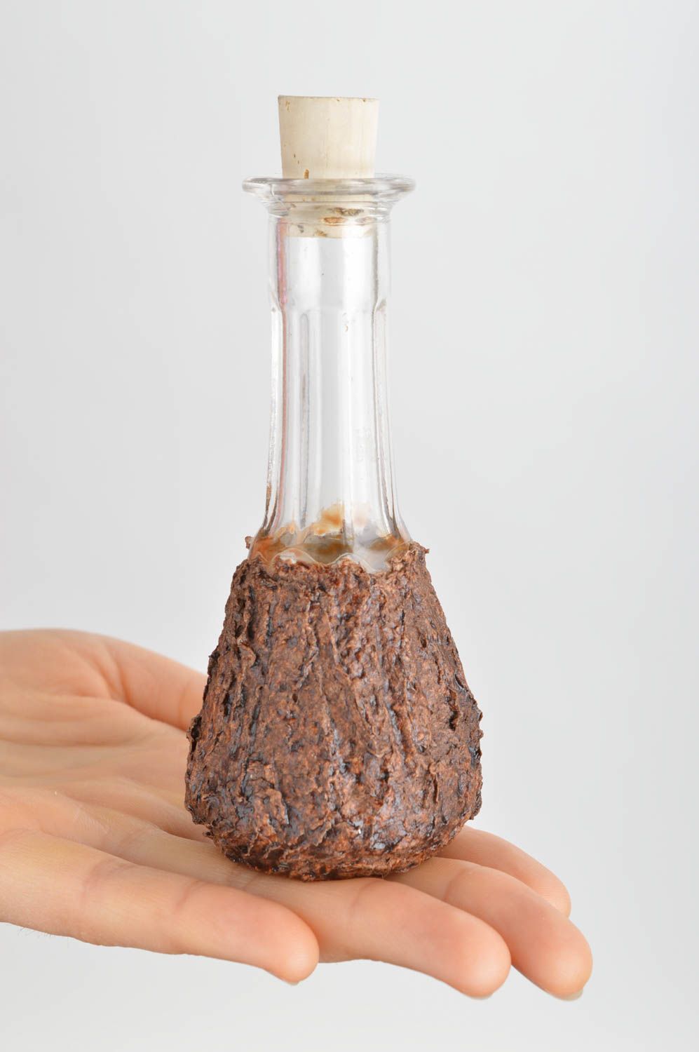Botella de cristal hecha a mano regalo original decoración de interior foto 3