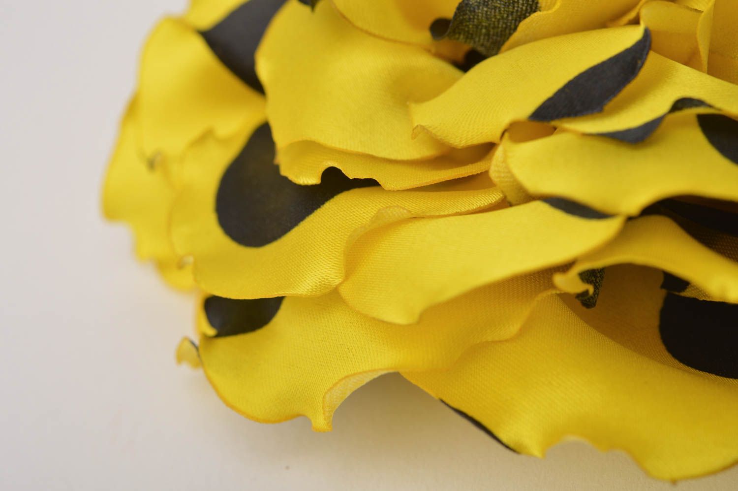 Украшение ручной работы заколка-брошь украшение трансформер с желтым цветком фото 3