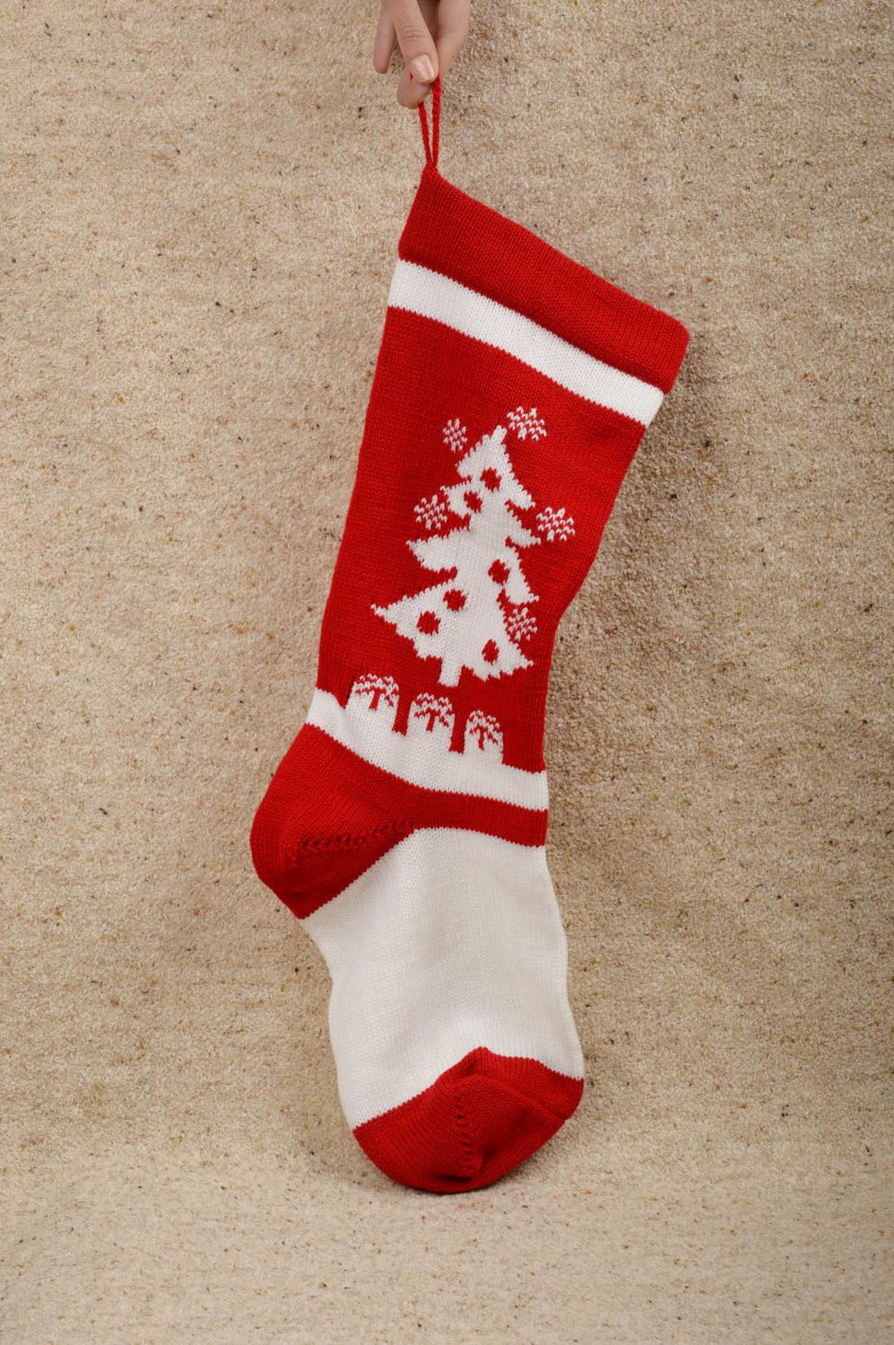 Designer handmade sock beautiful lovely accessories unusual Christmas decor photo 1