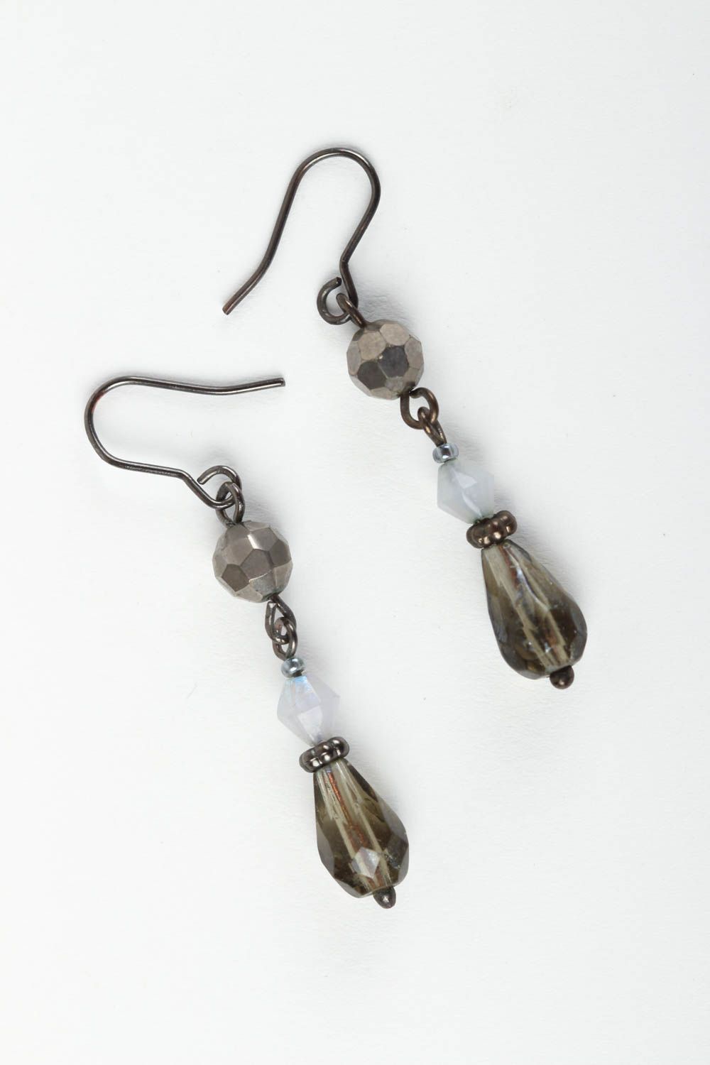 Beautiful handmade beaded earrings long bead earrings design fashion trends photo 2