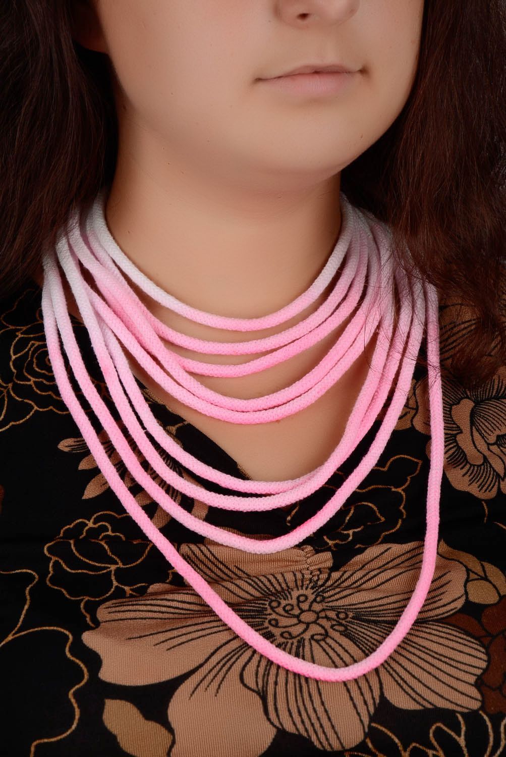 Necklace Pink Octopus photo 4