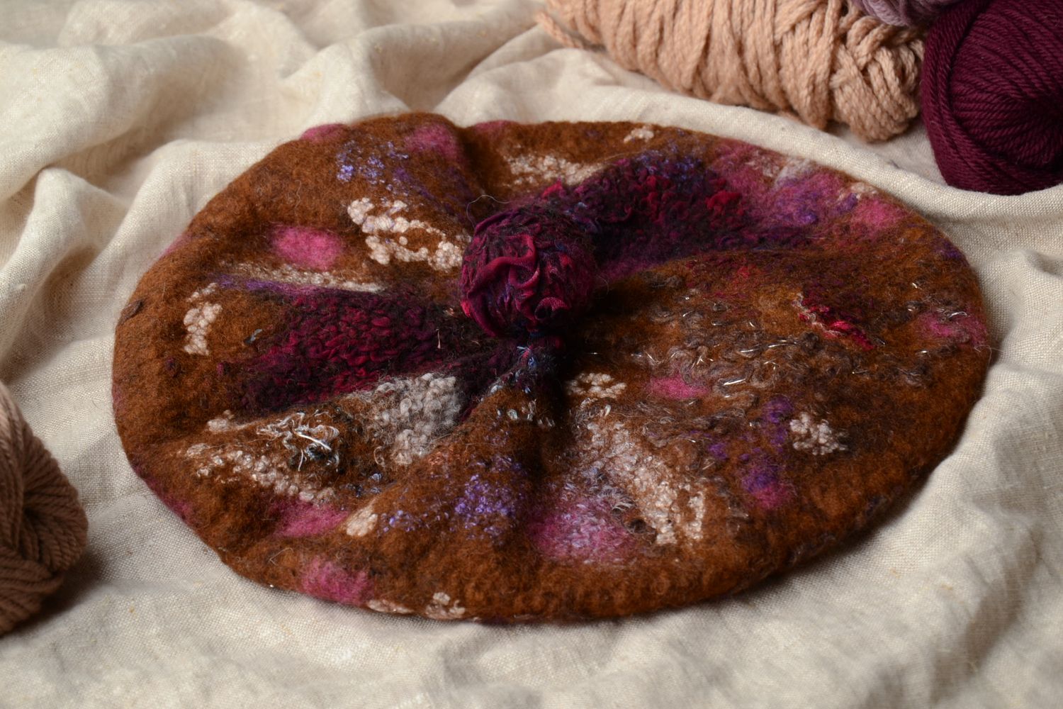 Felted wool beret photo 1