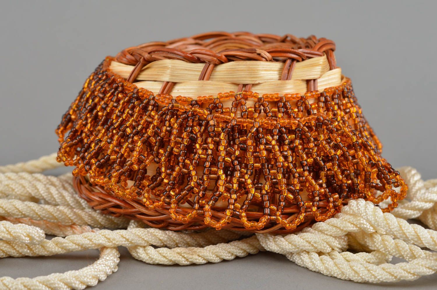 Breites Collier aus Glasperlen Designer Accessoire handmade Kette für Frauen foto 1