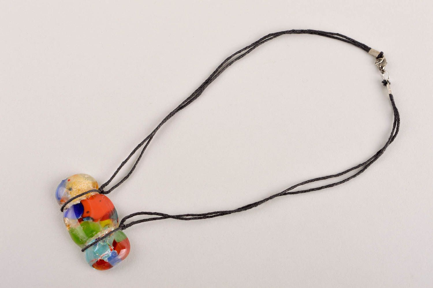 Handmade accessory unusual gift glass pendant for girl handmade glass pendant photo 4