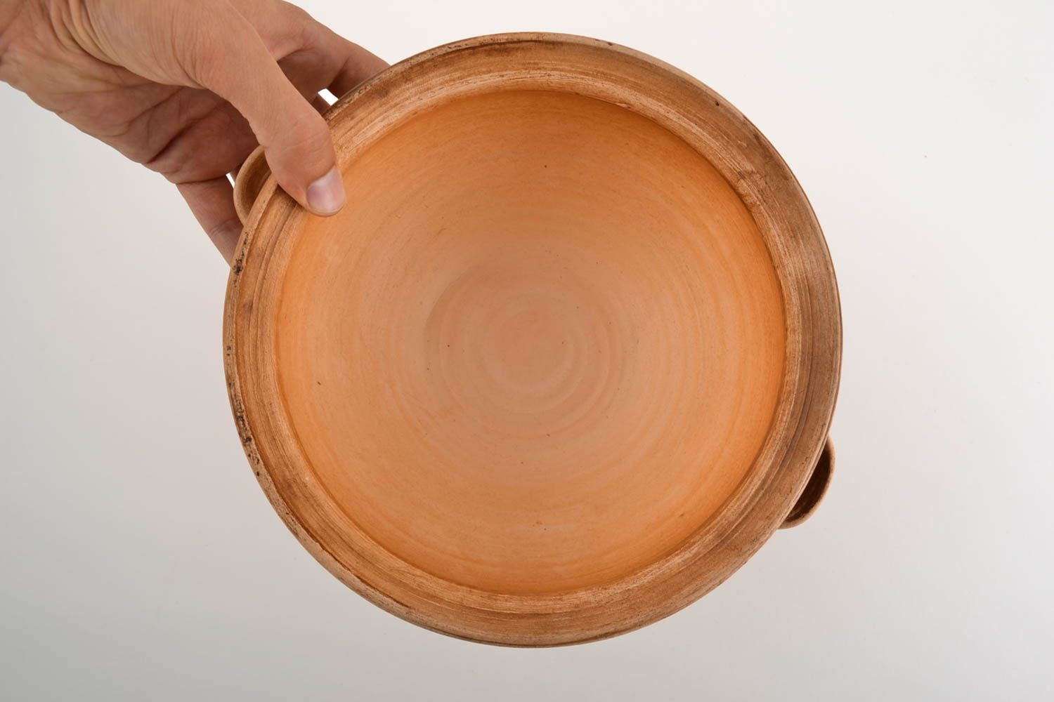 Handgemachte Keramik große Schale Geschirr aus Ton schönes Geschirr 2 L bemalt foto 2