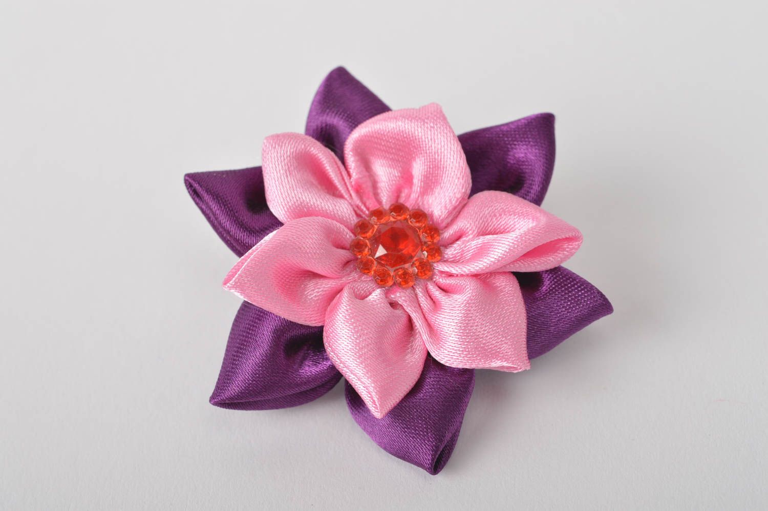 Handmade Mädchen Haarschmuck Haarspange Blume Mode Accessoire schön grell farbig foto 2