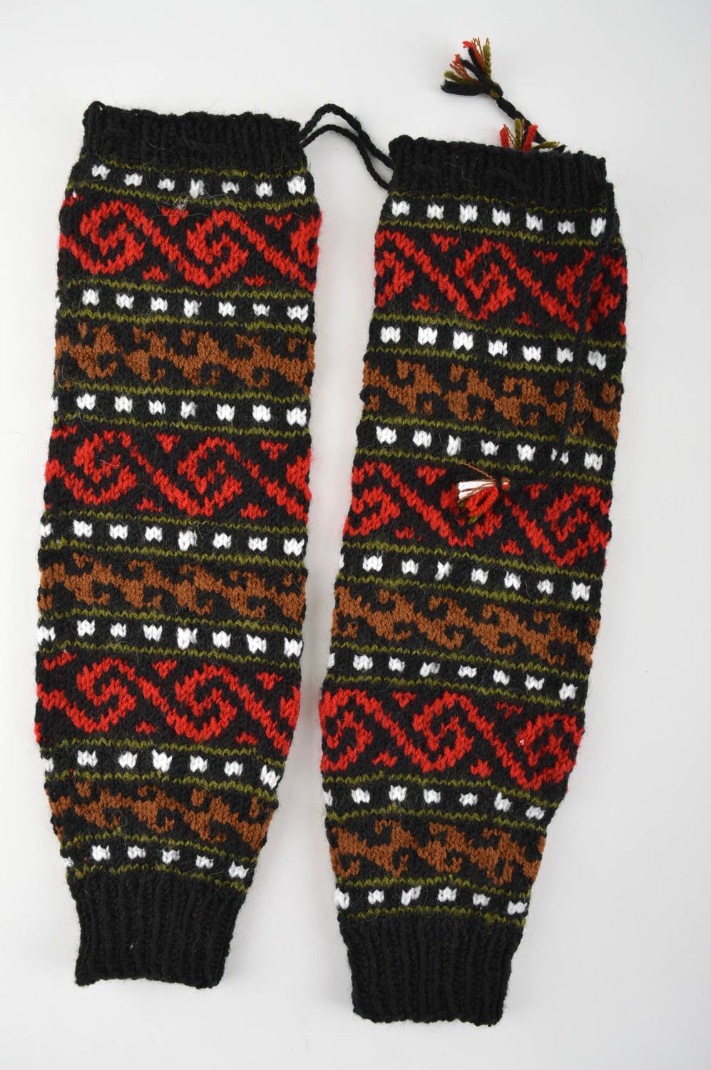 Handmade designer leg warmers knitted winter socks woolen leg warmers for women photo 2