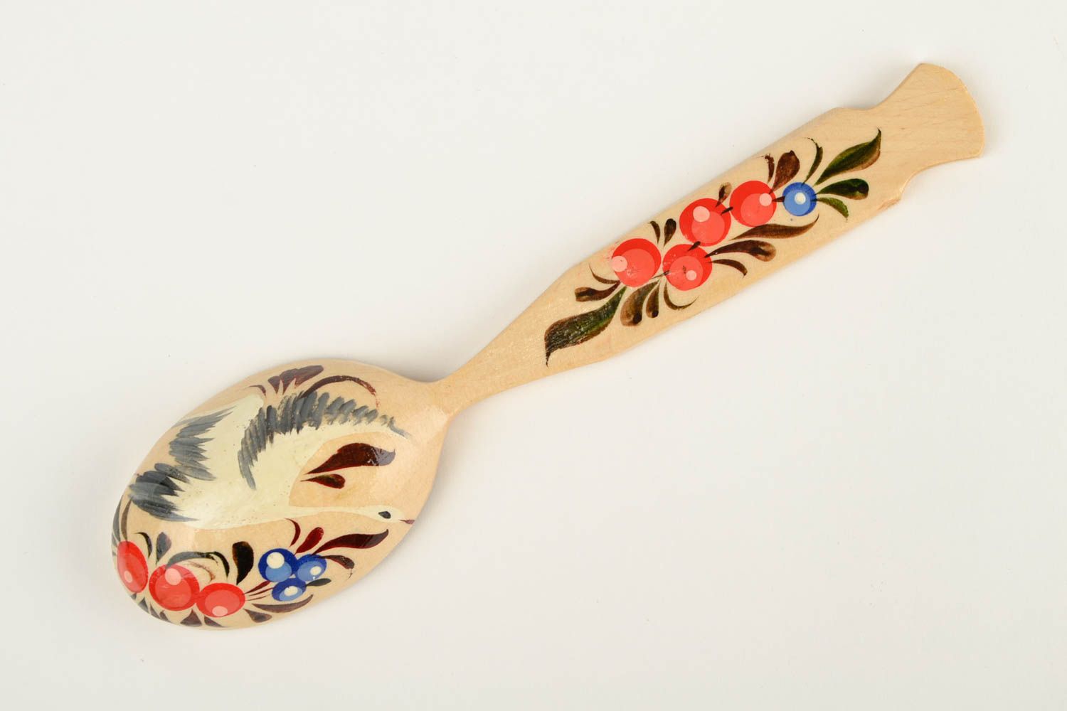 Cuchara de madera hecha a mano regalo original utensilio de cocina con ornamento foto 4