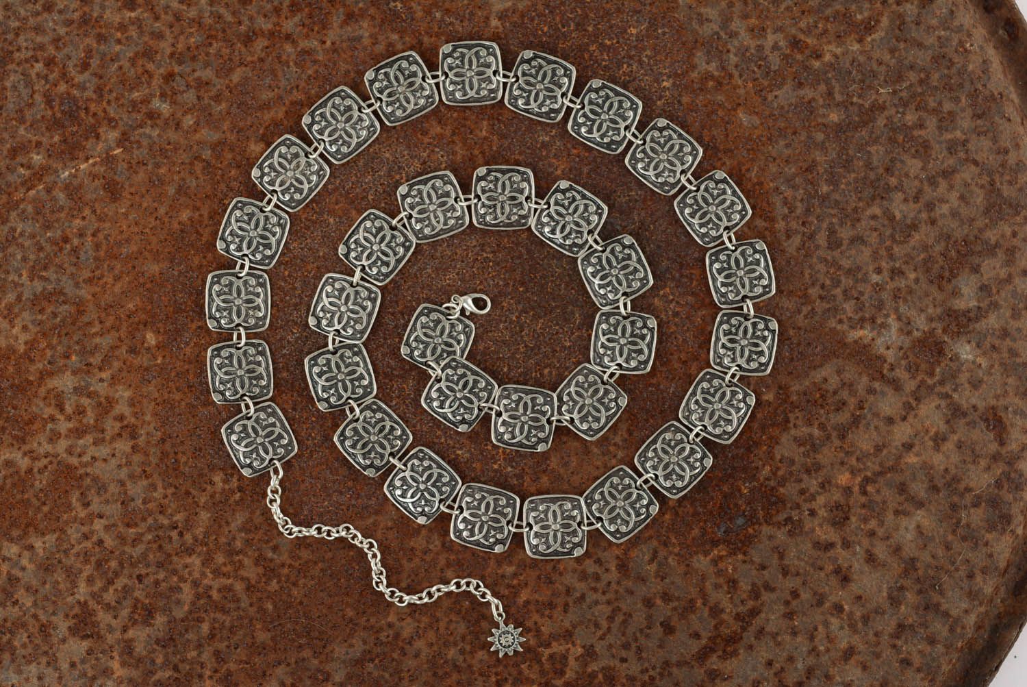 Collier mit Ornament Metall, Handarbeit foto 1