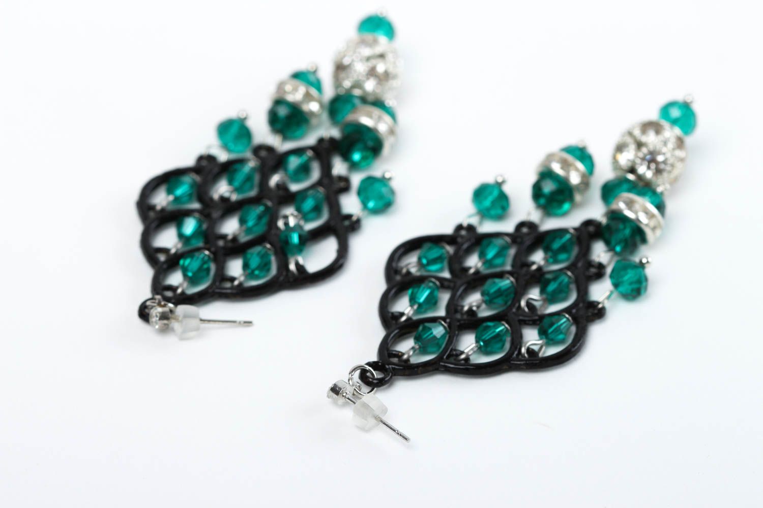 Handmae earrings beaded earrings designer accessory unusual gift for women photo 4