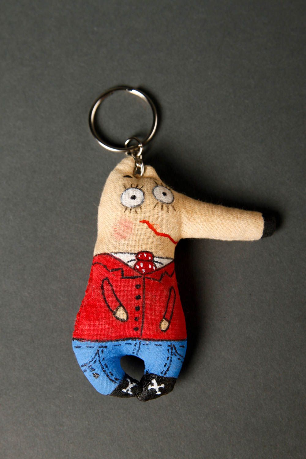 Handmade Schlüsselanhänger Puppe Schlüssel Schmuck Anhänger für Handy Tierchen foto 3