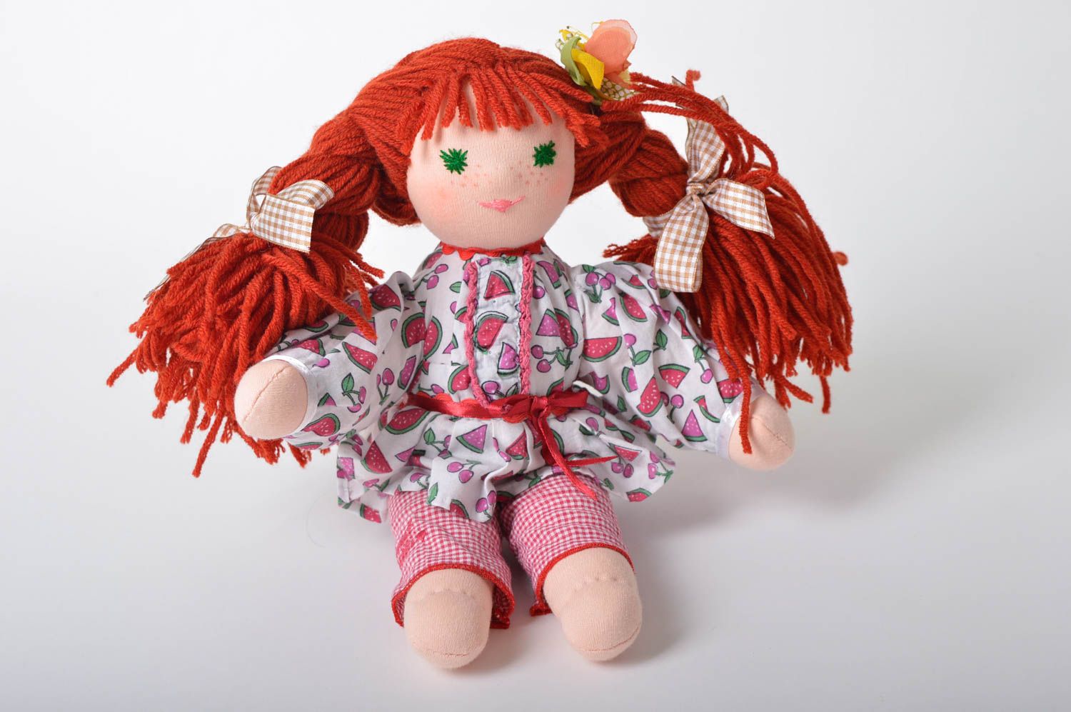 Кукла ручной работы красивая кукла из ткани мягкая кукла для декора дома фото 2