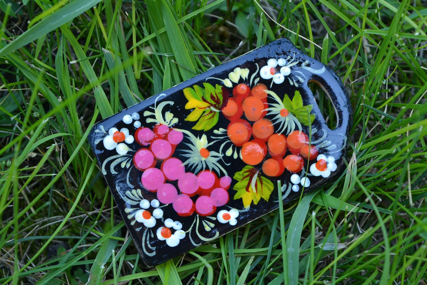 Handmade Wanddeko aus Holz Kühlschrank Magnet mit Bemalung Küchen Deko schön foto 7