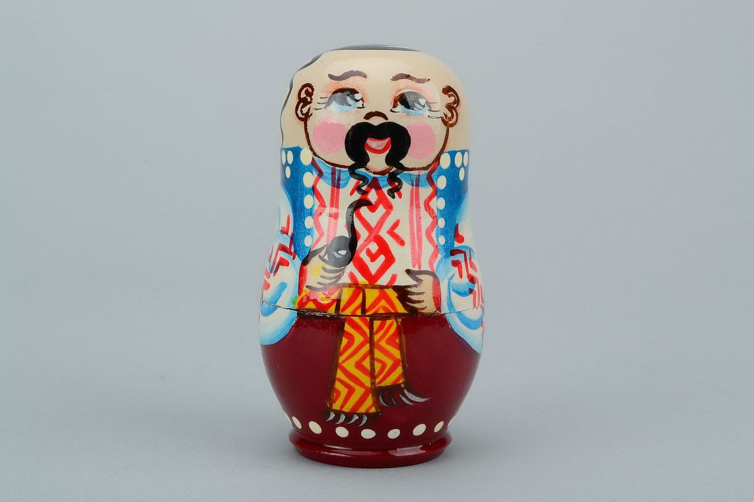 Nesting doll Cossack with tobacco pipe photo 2