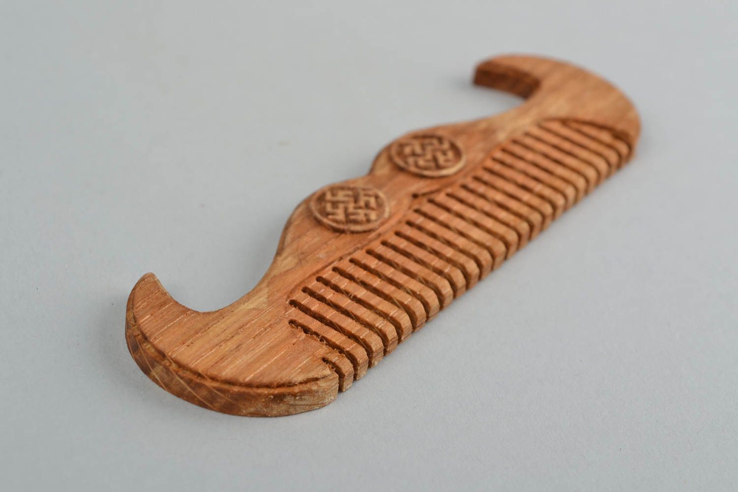 Brauner Holz Bart Kamm handmade Accessoire für Männer originell Geschenk  foto 4