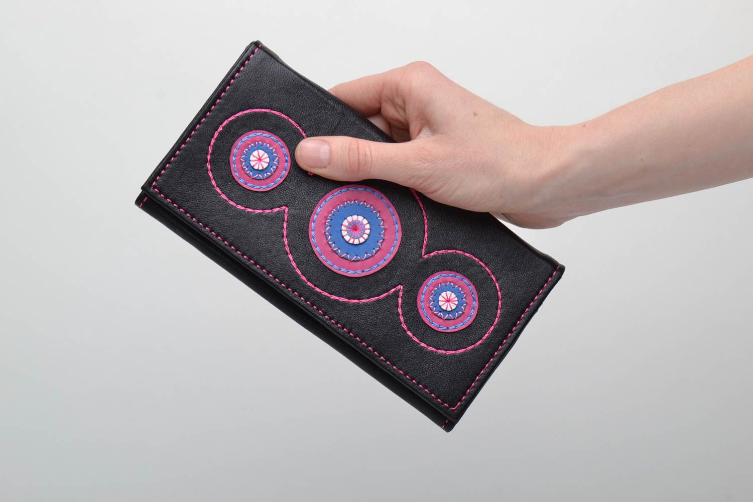 Дизайнерский кошелек из натуральной кожи фото 5