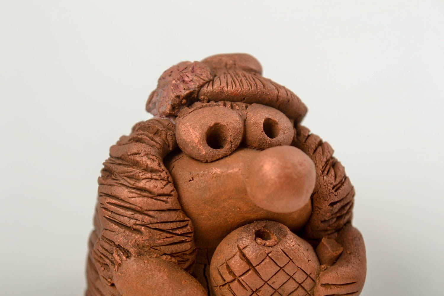 Statuette animali in argilla fatte a mano figurine decorative in ceramica 
 foto 5