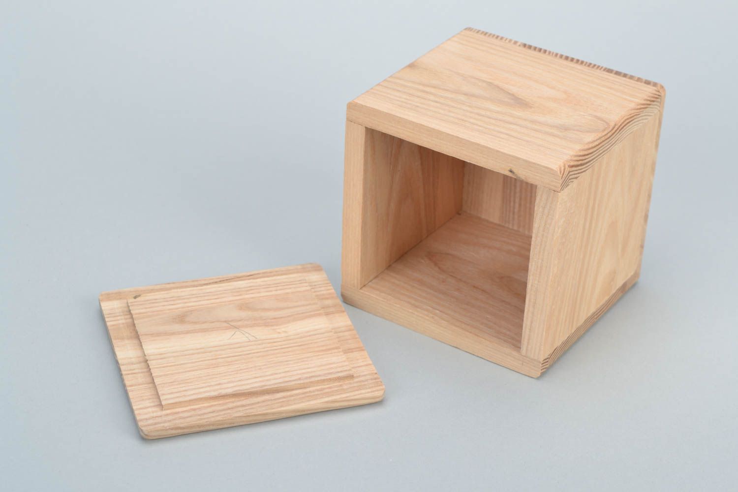 Petite boîte à décorer bois brut naturel objet pour loisirs créatifs fait main photo 4