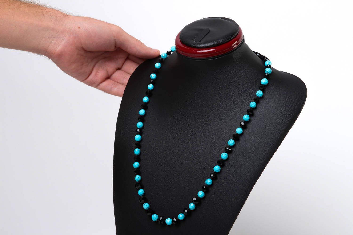 Beautiful handmade beaded necklace long bead necklace artisan jewelry designs photo 5