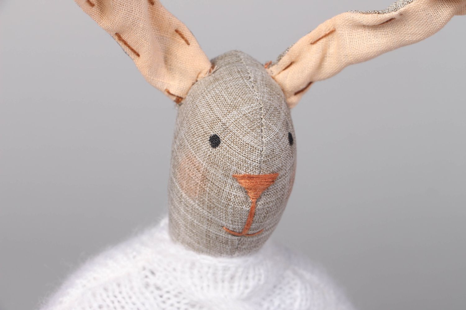 Handmade fabric soft toy Bunny photo 2