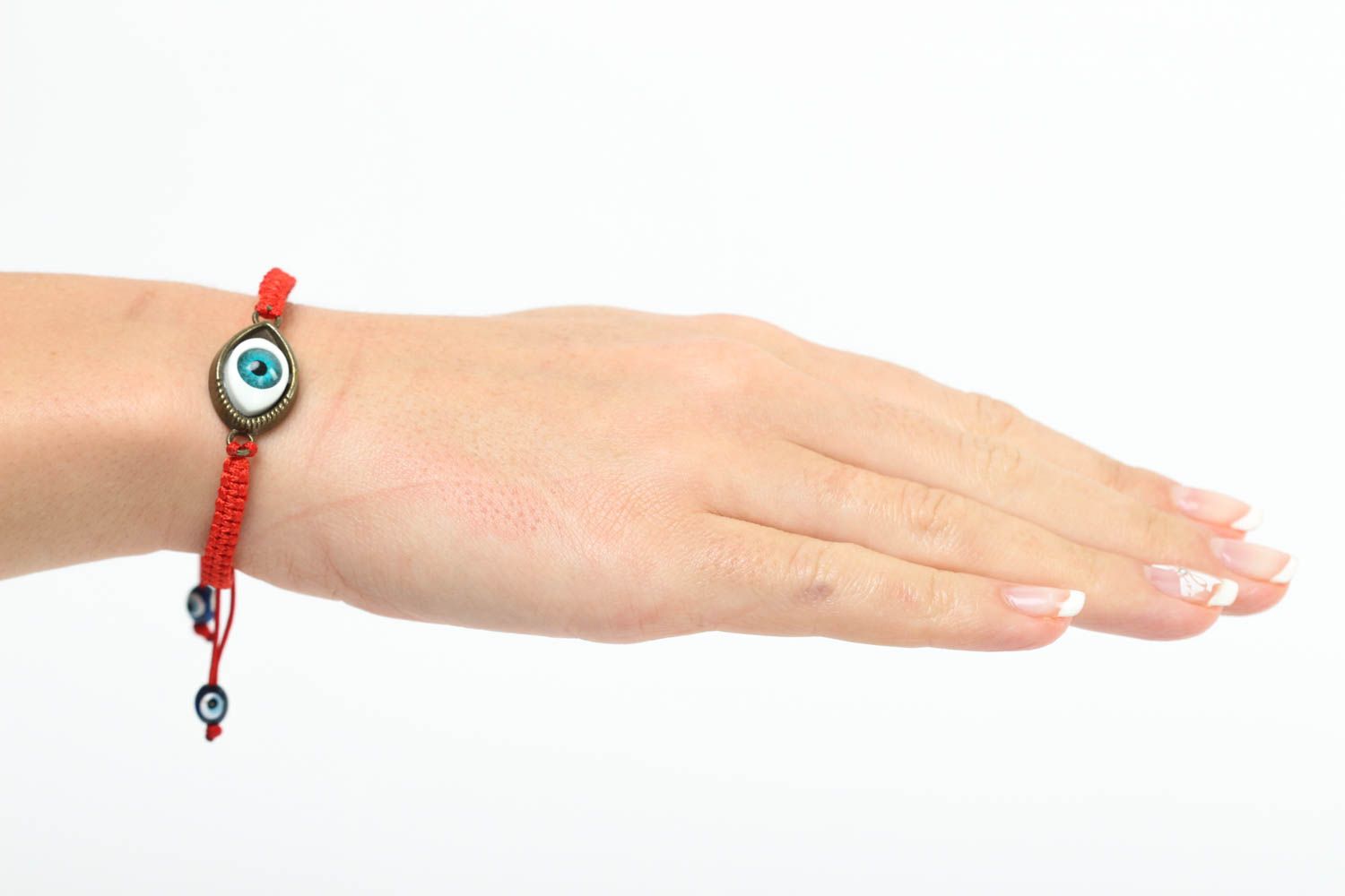 Amulett Armband handmade geflochtenes Armband In Rot Geschenk für Frau foto 5