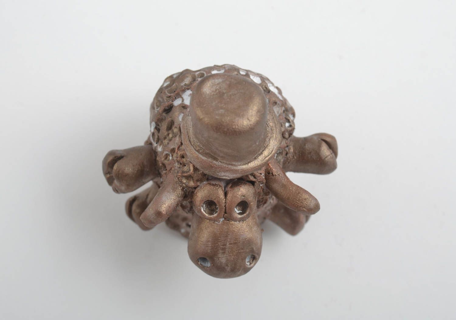 Figurina fatta a mano in ceramica animaletto divertente souvenir di terracotta foto 8