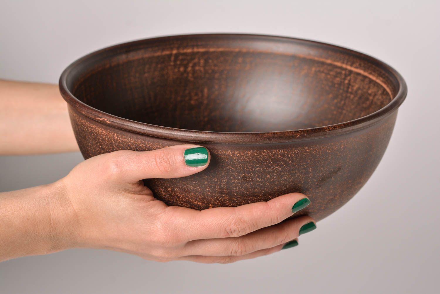 Teller Keramik handgefertigt Salat Schüssel Küchen Zubehör Keramik Geschirr foto 2