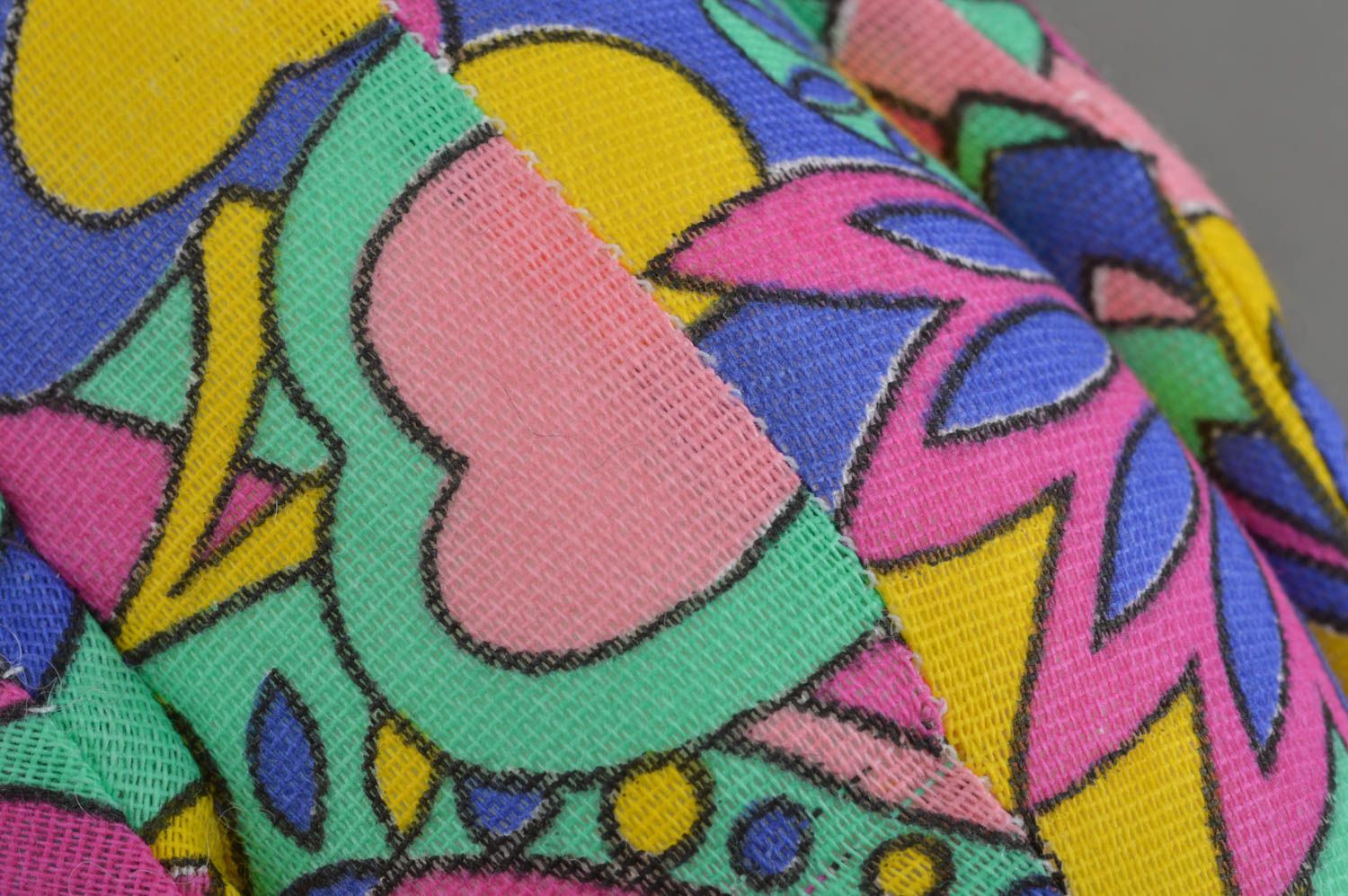 Jouet mou en tissu fait main décoratif original pour enfant Colombe multicolore photo 5
