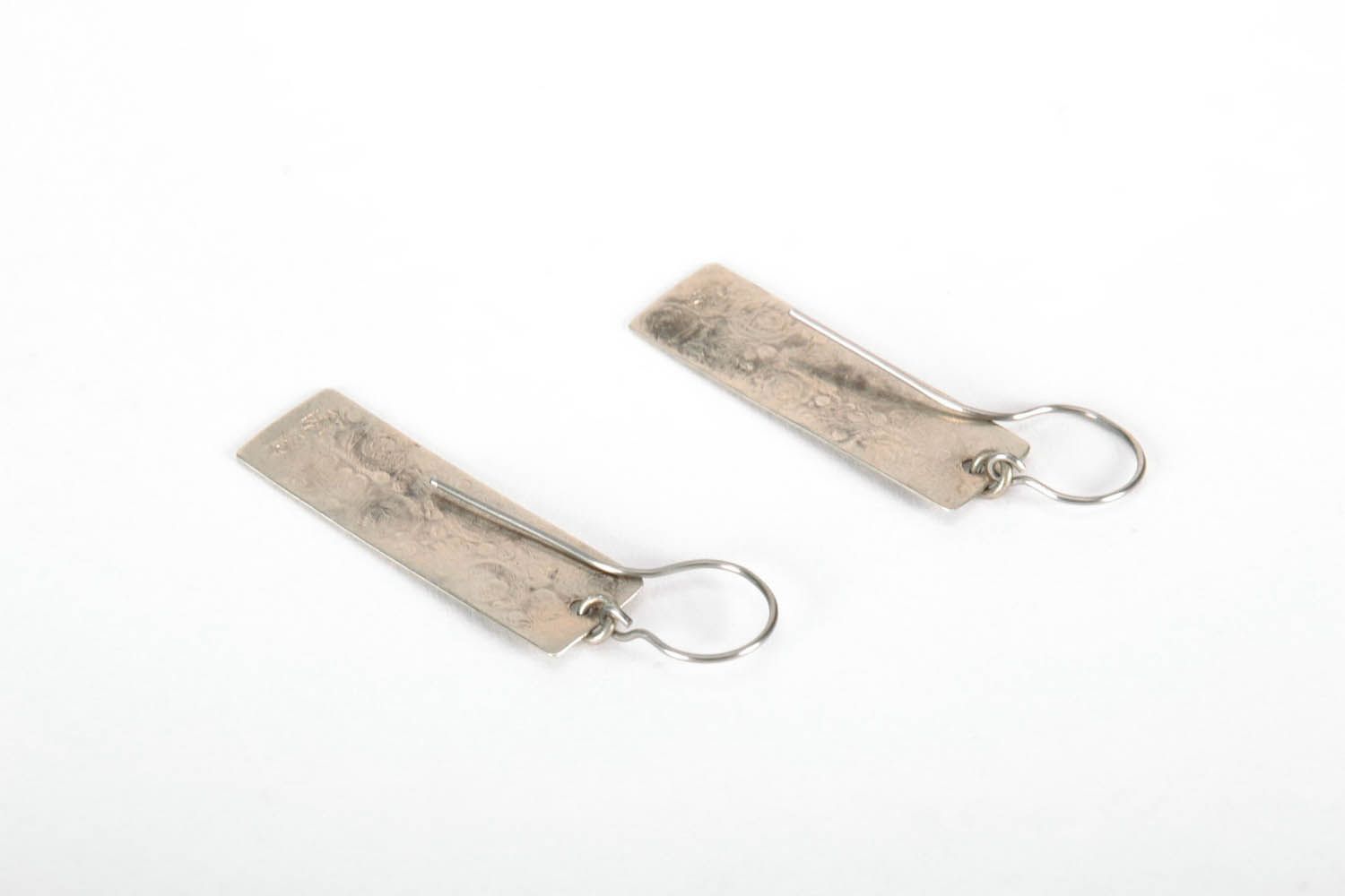 Stamped earrings made of melchior photo 3
