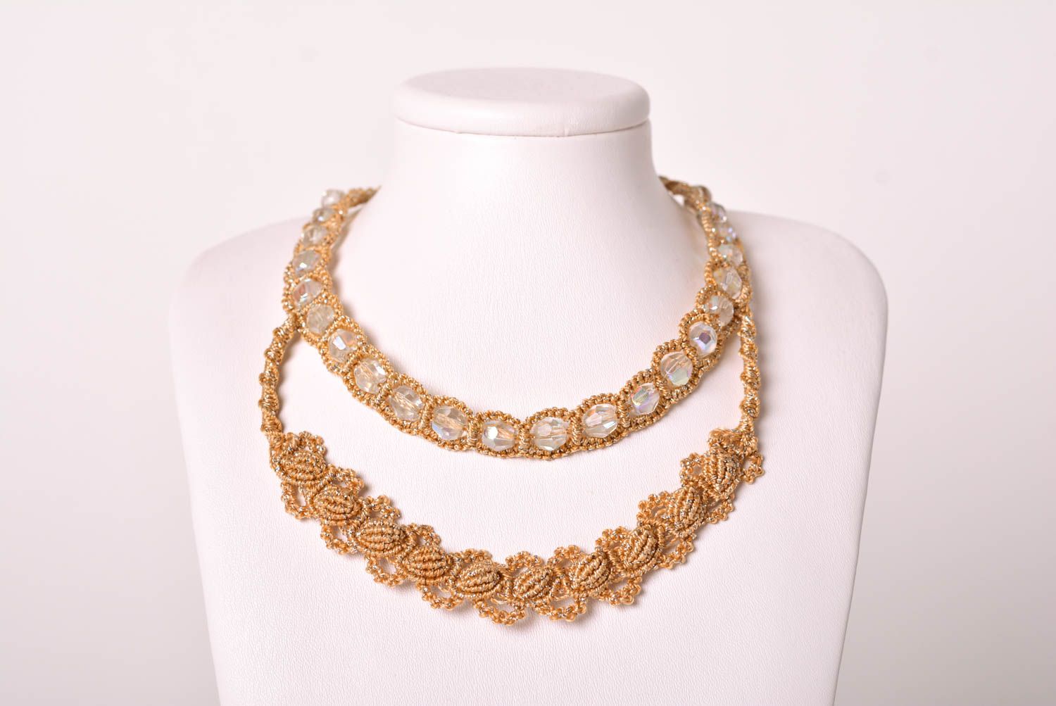 Handmade textile necklace design woven thread necklace  beautiful jewellery photo 3