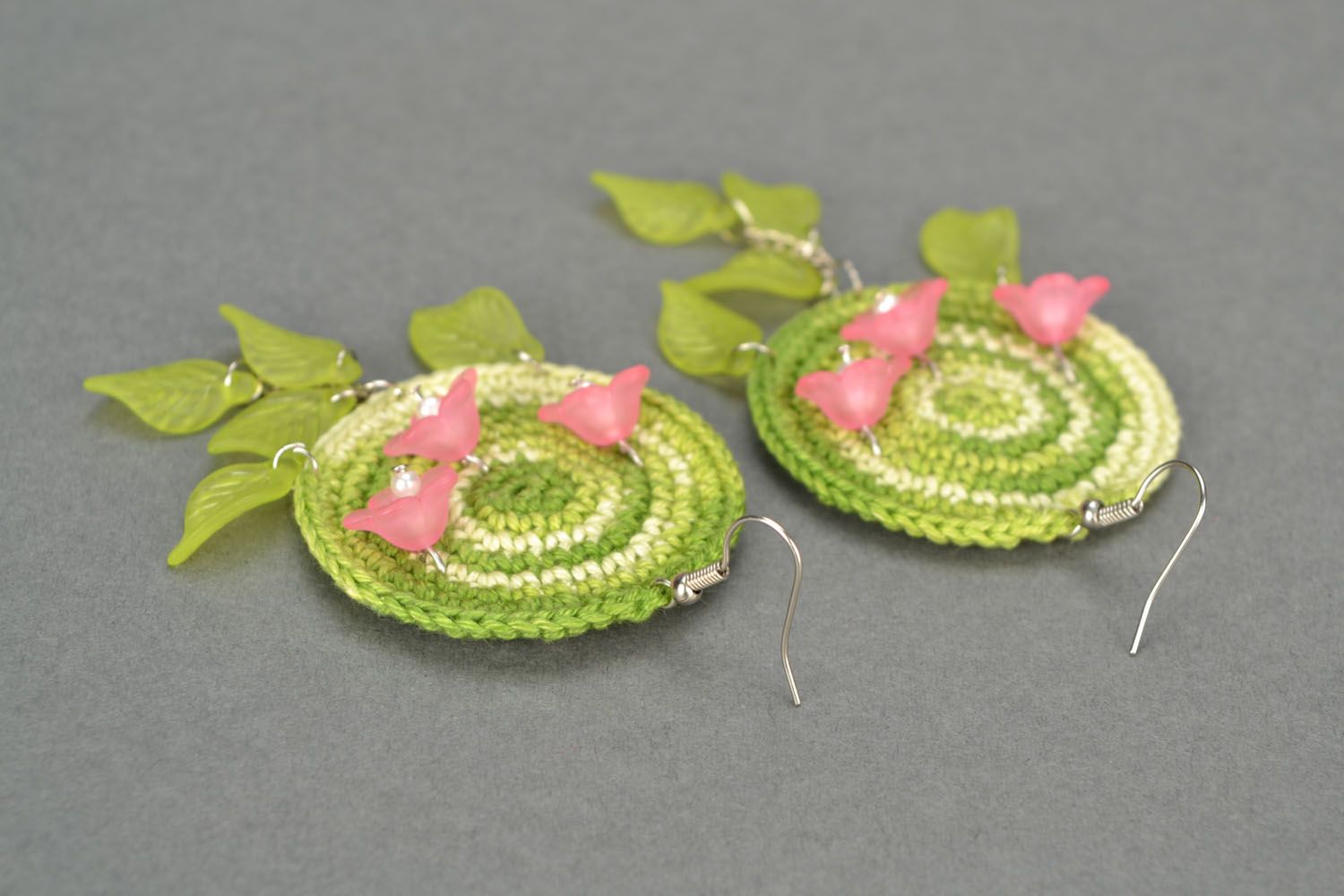 Crochet earrings Spring photo 1