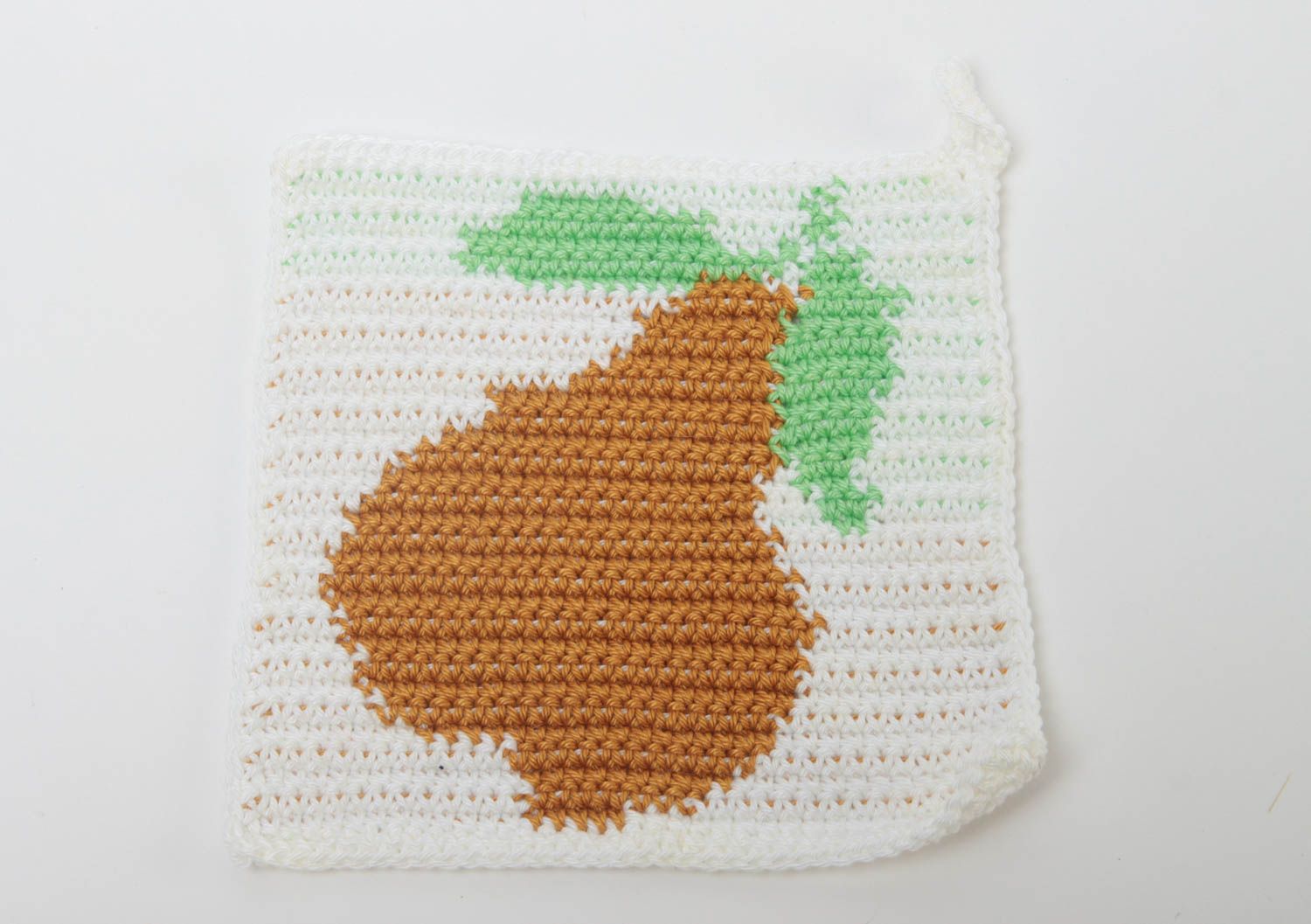Manique au crochet faite main Textile de cuisine avec poire Accessoire cuisine photo 2