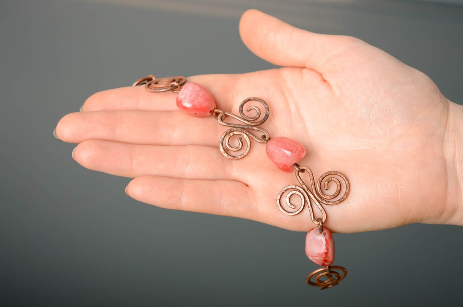 Wire wrap copper bracelet photo 3