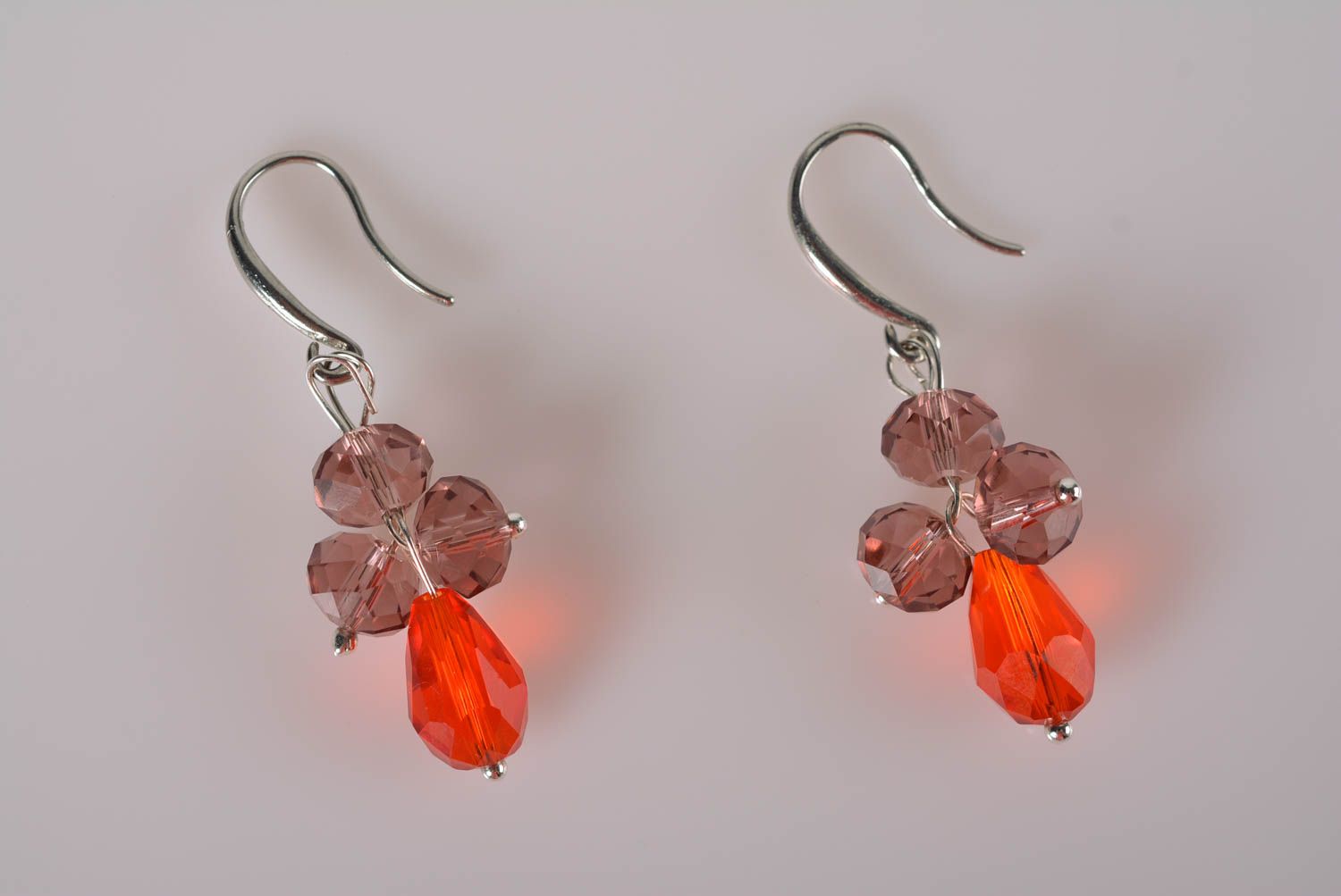 Handmade earrings glass jewelry dangling earrings fashion accessories gift ideas photo 1