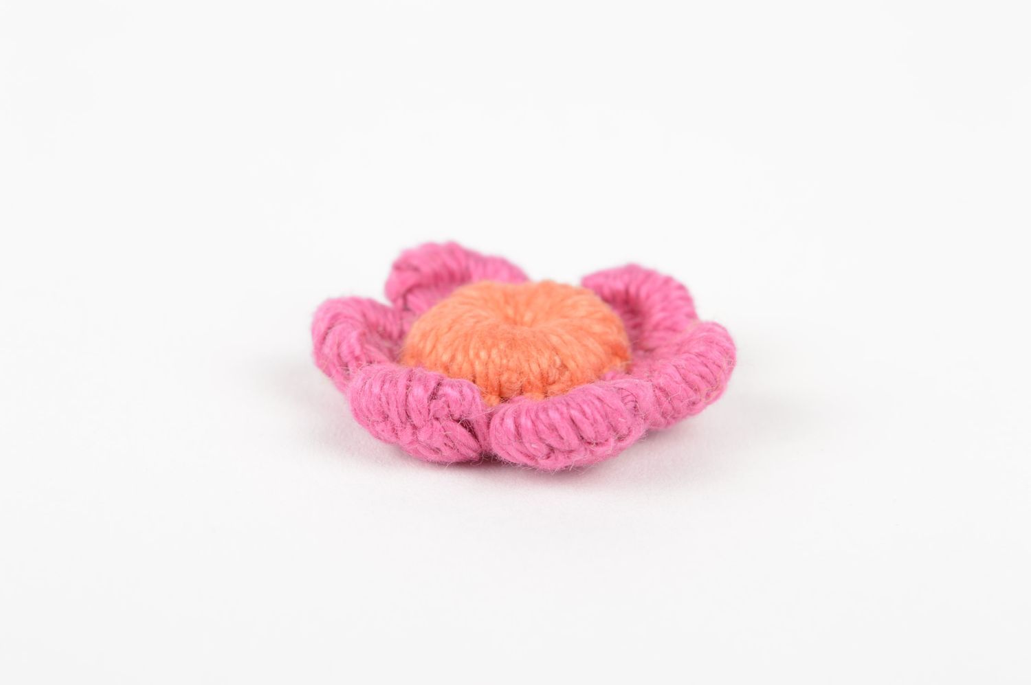 Handmade stylish blank for jewelry crocheted cute flower jewelry fittings photo 4