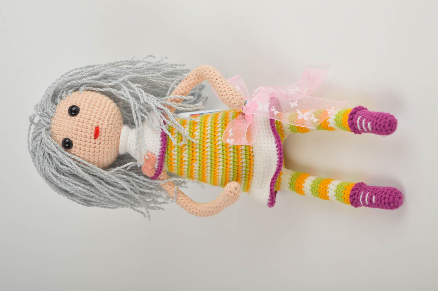 Stoff Puppe handgefertigt Deko Wohnung originell Spielsache für Kinder foto 4