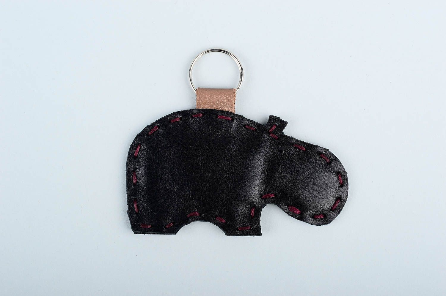 Llavero de cuero hecho a mano de moda regalo original accesorio para llaves foto 3