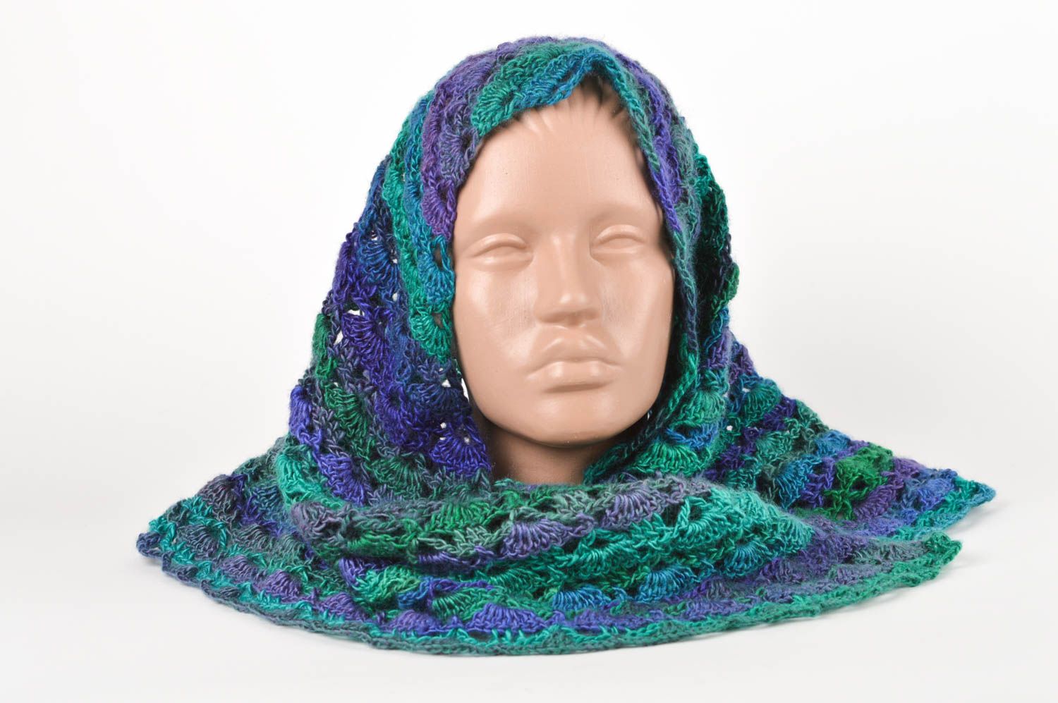 Pañuelo de lana artesanal regalo original para mujeres accesorio para la cabeza foto 1