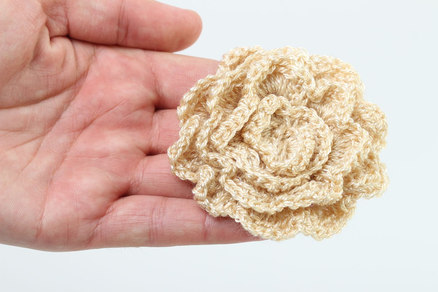 Crocheted flower handmade jewelry supplies crochet flower hair clips supplies photo 5