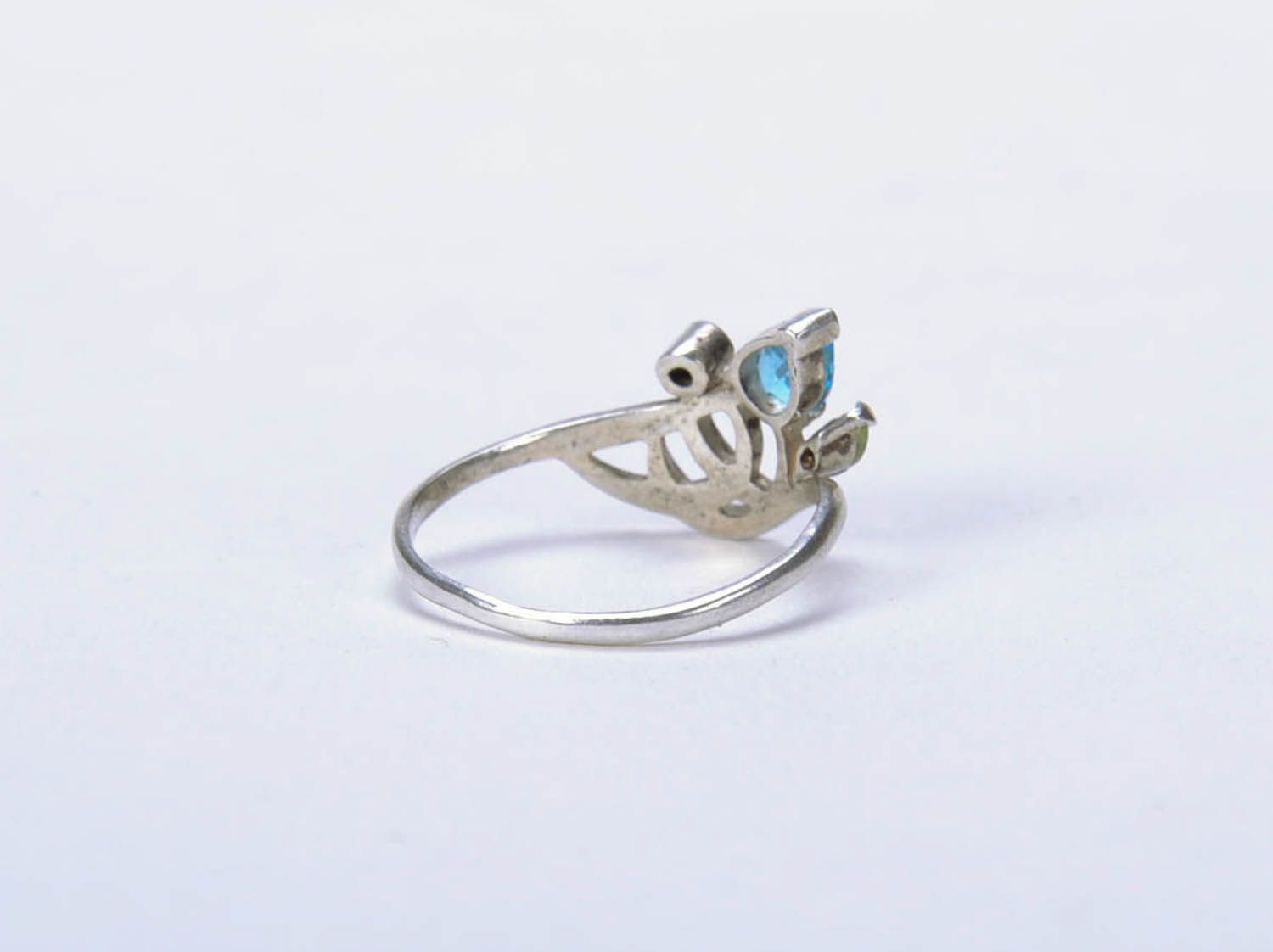 Silber Ring mit Stein Knot foto 2