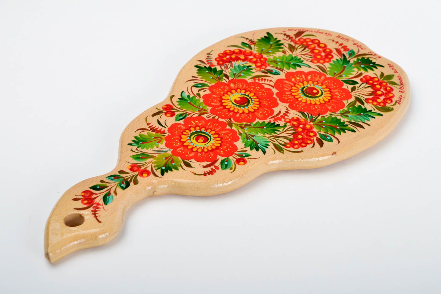 Tabla de cortar artesanal de madera utensilios de cocina decoración de interior foto 4