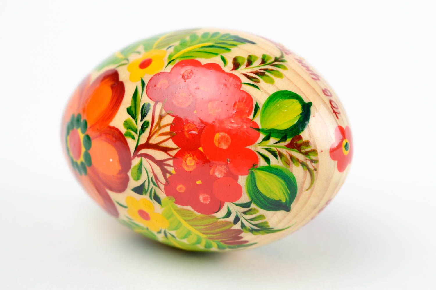 Bright handmade wooden egg Easter egg Easter gift ideas decorative use only photo 5