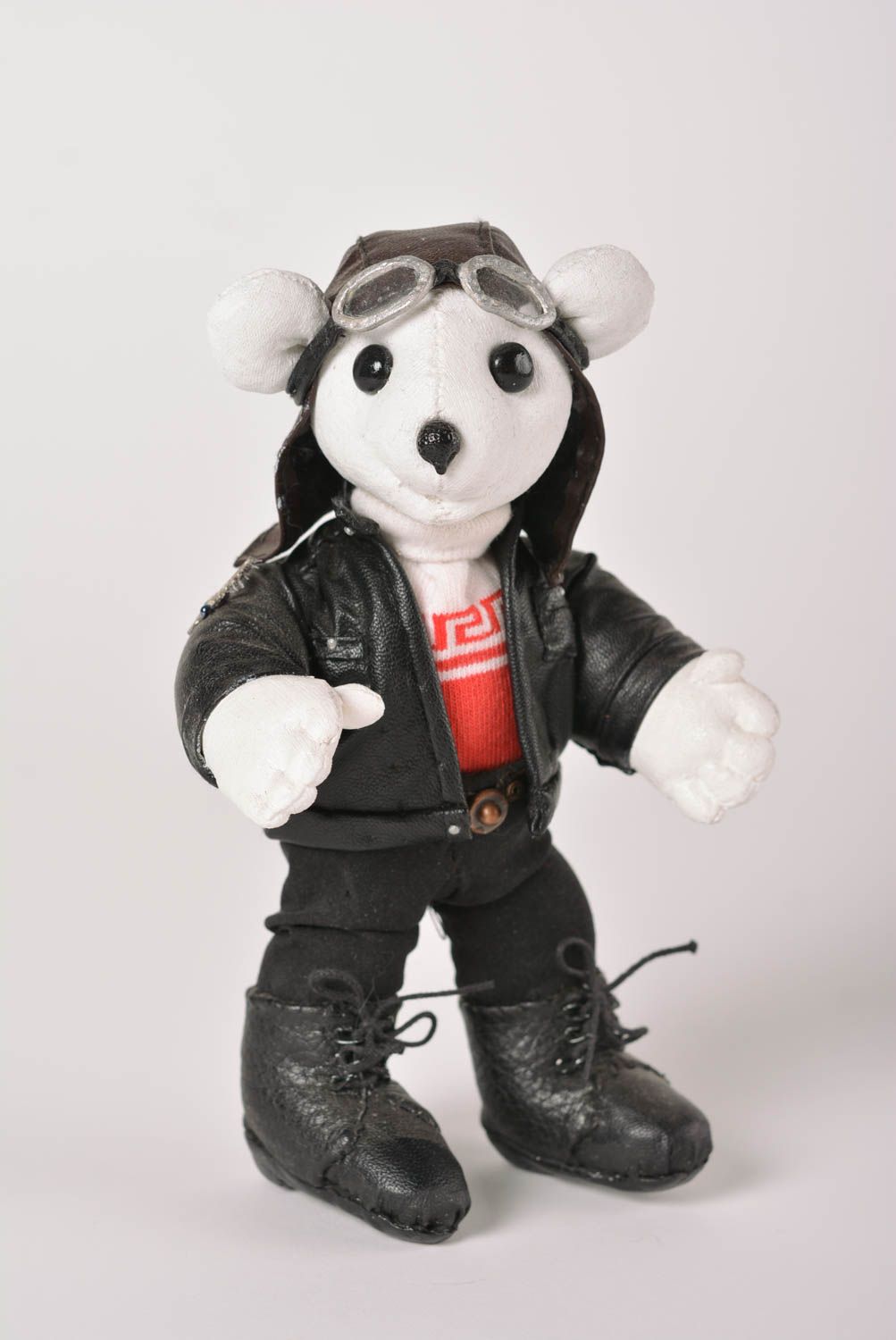 Puppe aus Textil Puppe handmade Deko für Zimmer Spielzeug Puppe Mäuschen Pilot foto 1