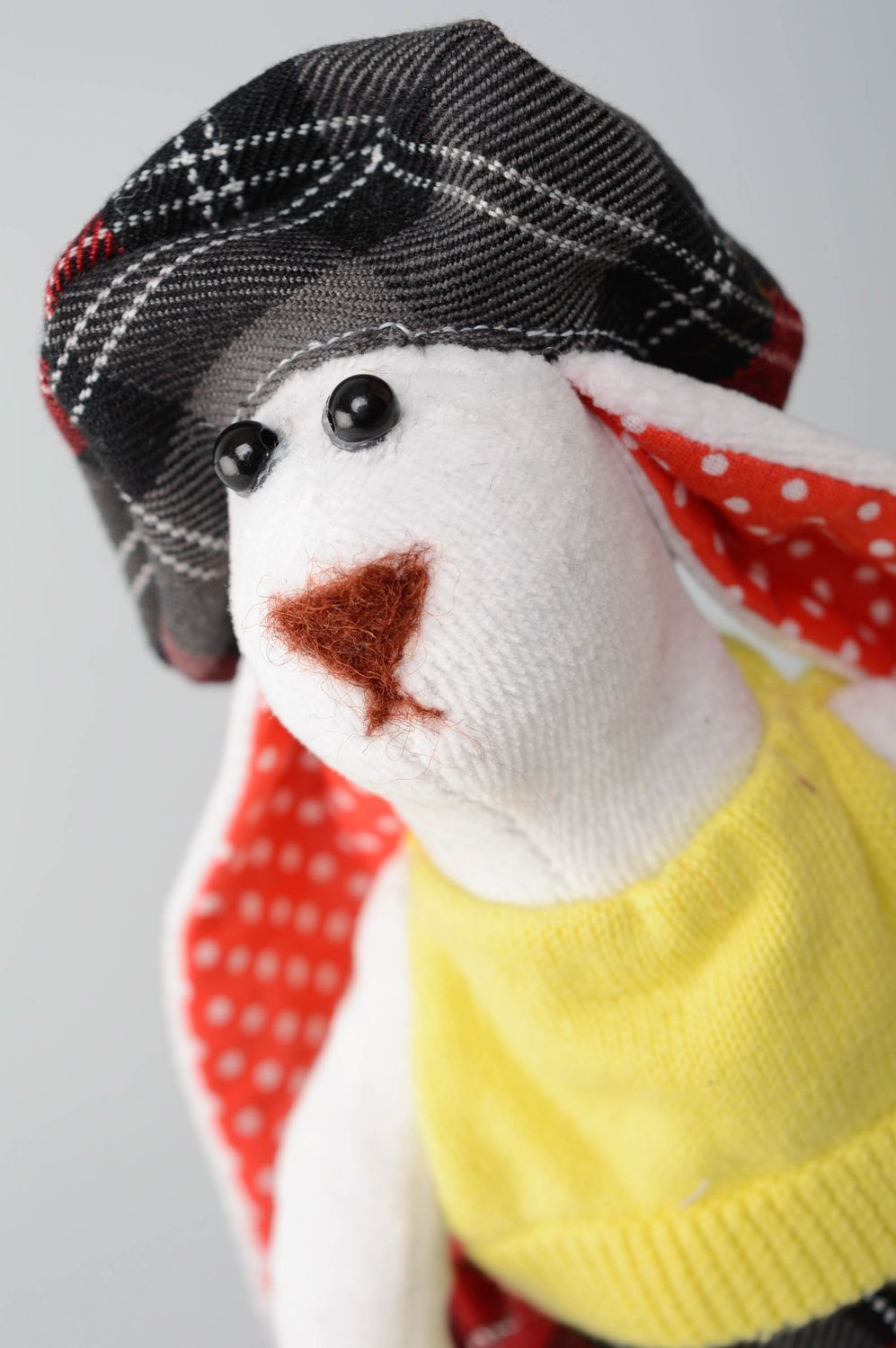 Handmade fabric soft toy Rabbit photo 2