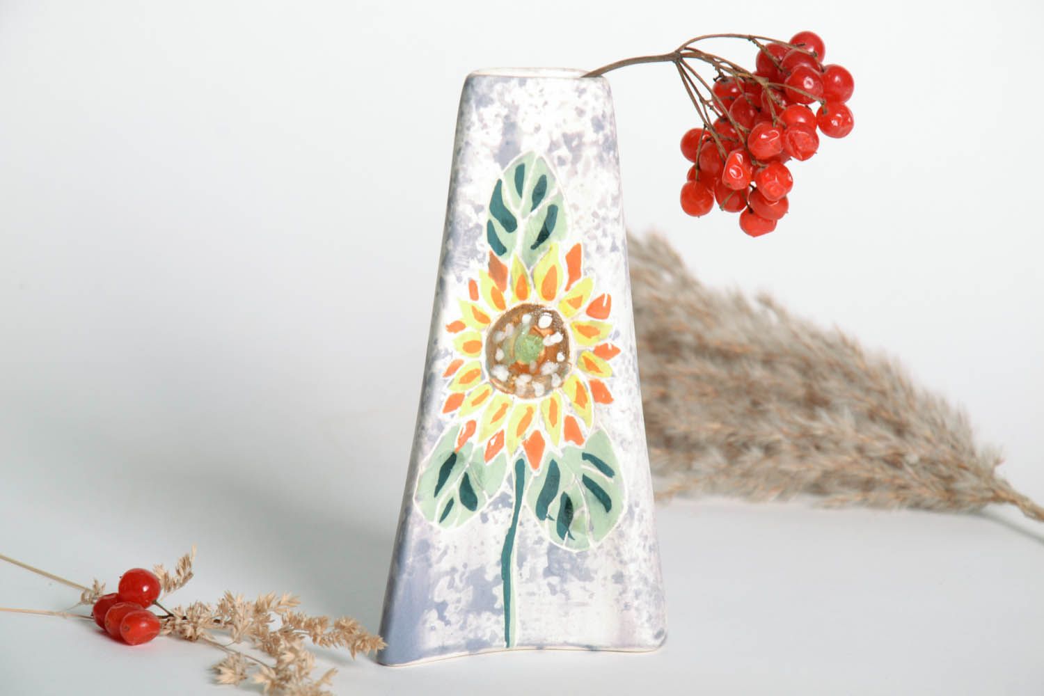 Керамическая ваза для сухих цветов фото 1